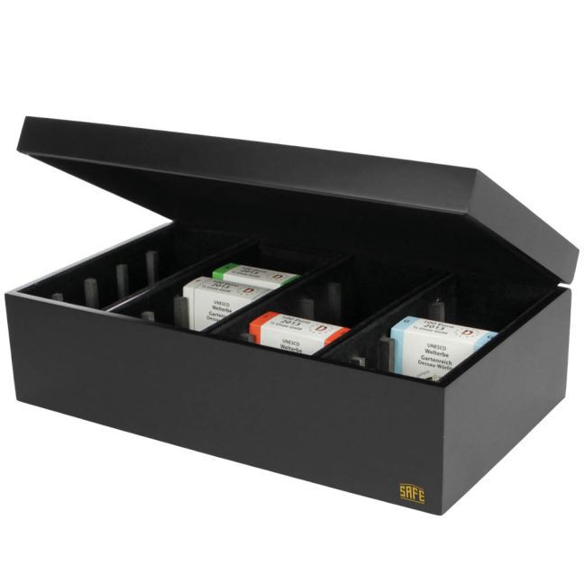 Holz-Schatulle für Münzen-Etuis schwarz