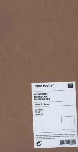 Notizbuch A5 Kraftpapier-Umschlag blanko