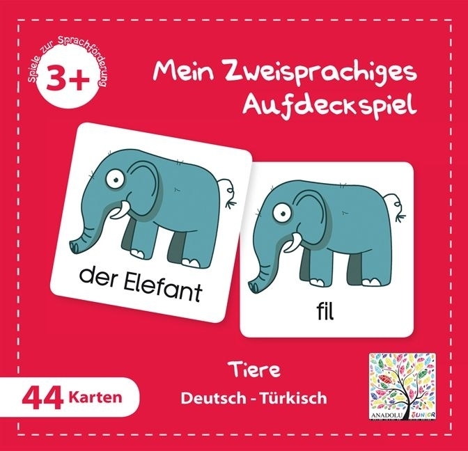 Mein Zweisprachiges Aufdeckspiel Tiere Türkisch (Kinderspiel)