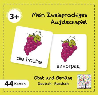 Mein Zweisprachiges Aufdeckspiel Obst und Gemüse Russisch (Kinderspiel)