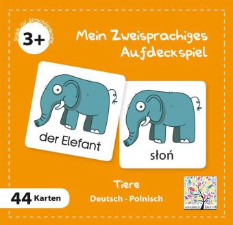 Mein Zweisprachiges Aufdeckspiel Tiere Polnisch (Kinderspiel)