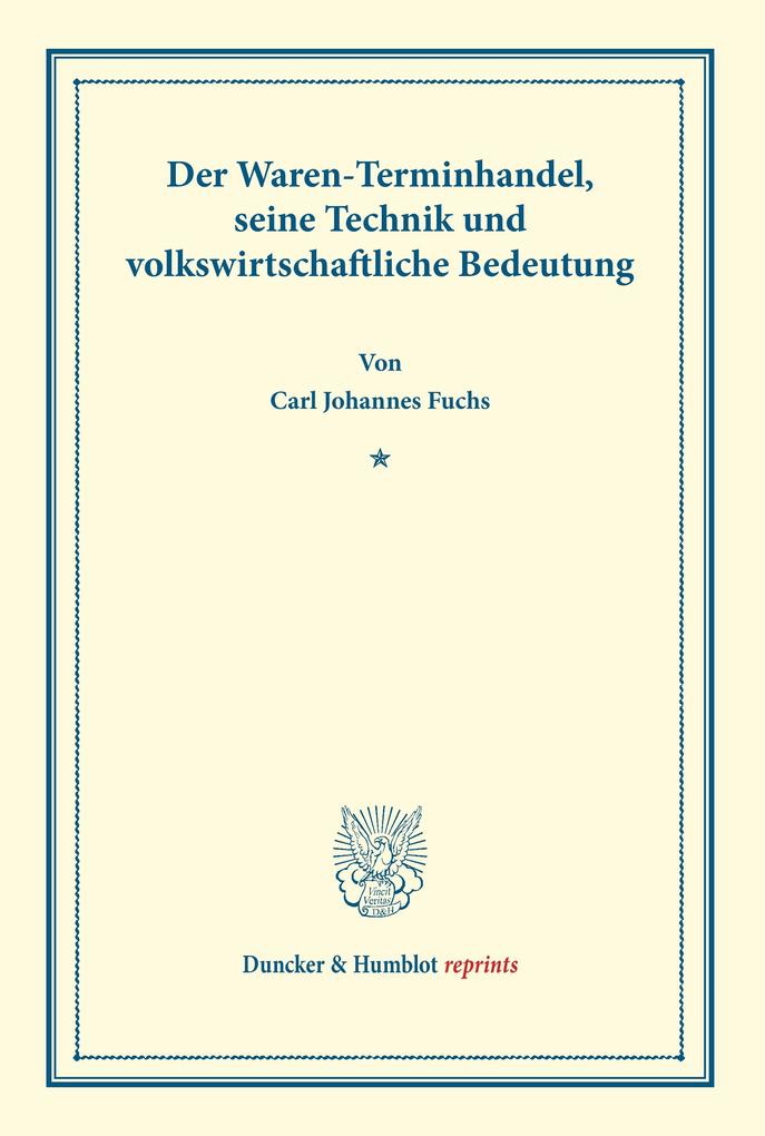 Der Waren-Terminhandel