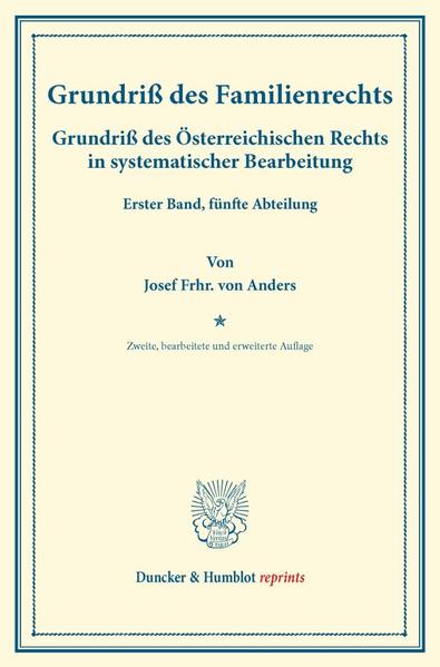 Grundriß des Familienrechts.