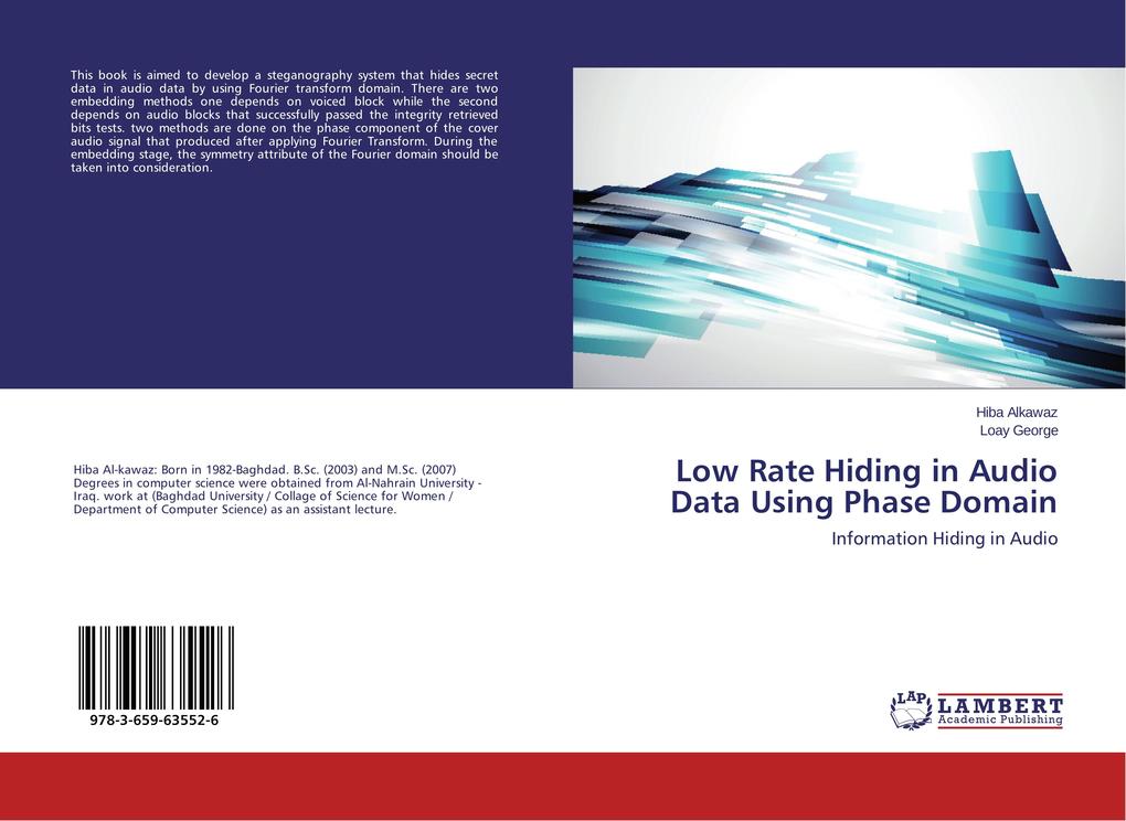 Low Rate Hiding in Audio Data Using Phase Domain
