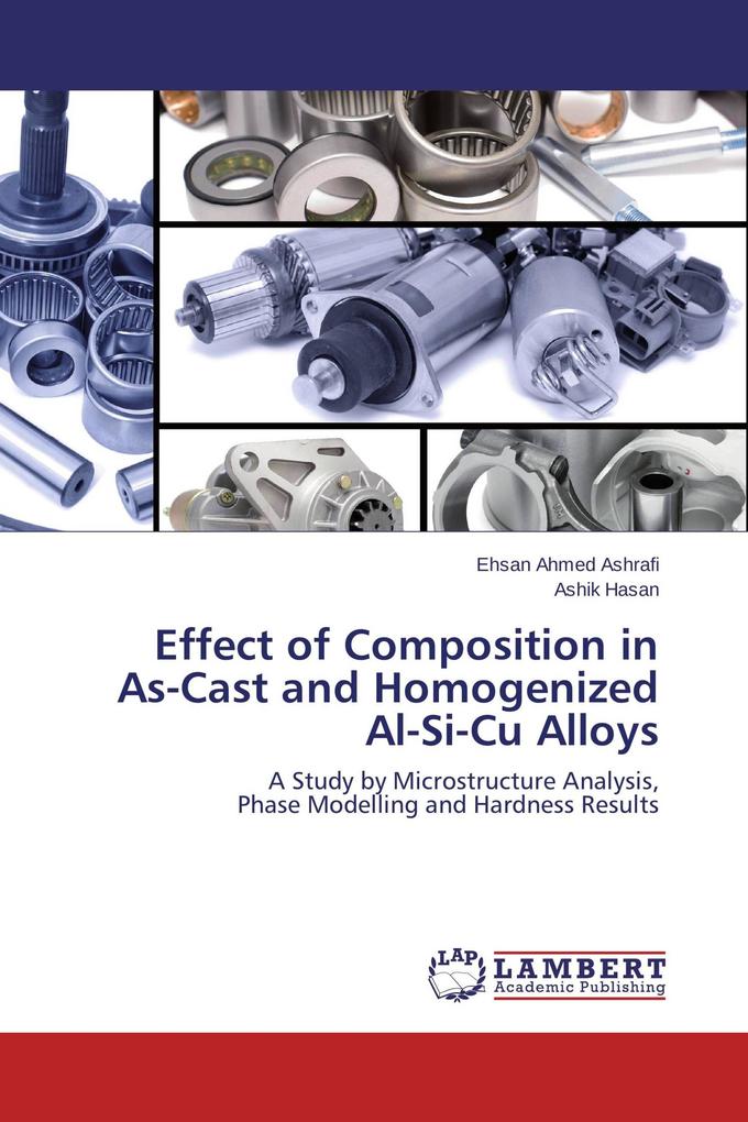 Effect of Composition in As-Cast and Homogenized Al-Si-Cu Alloys
