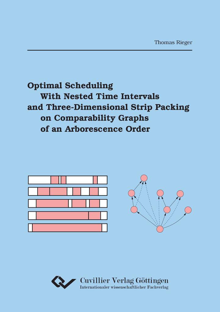 Optimal Scheduling with Nested Time Intervals and Three-Dimensional Strip Packing on Compara-bility Graphs of an Arborescence Order