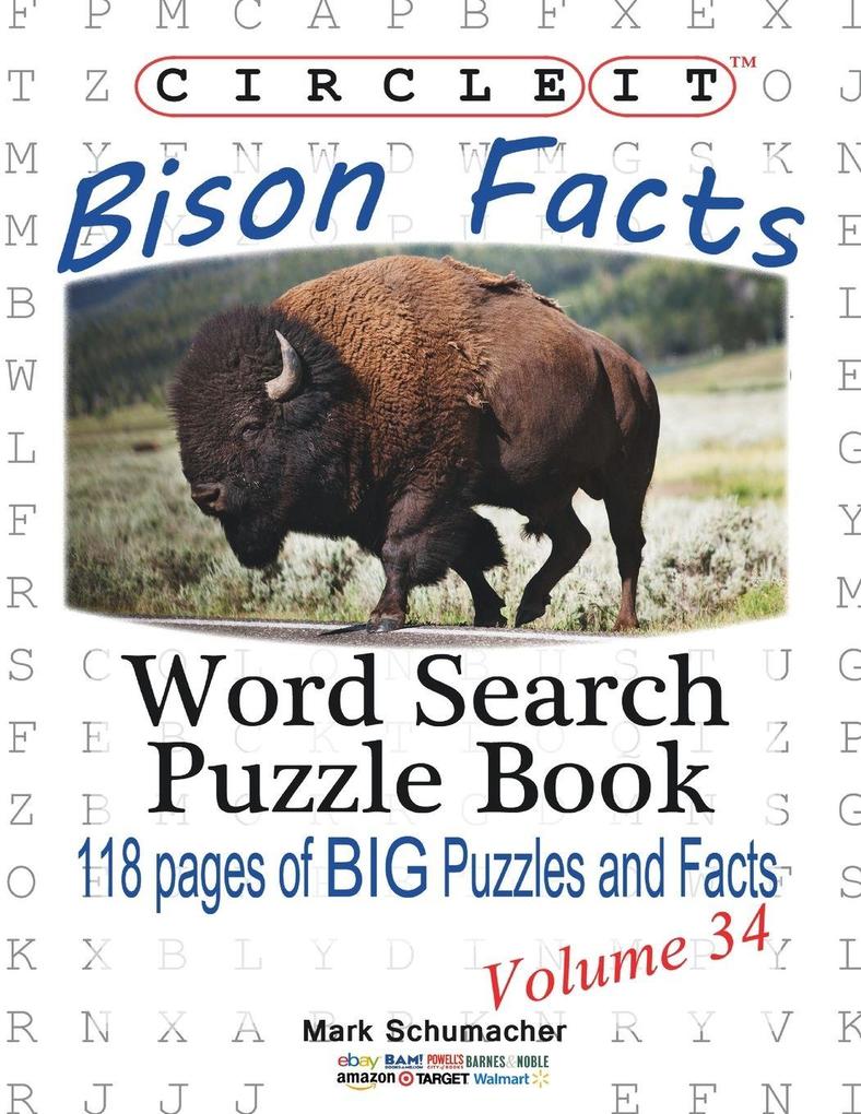 Circle It Bison Facts Word Search Puzzle Book