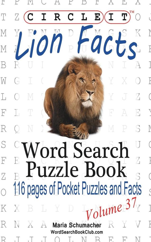 Circle It Lion Facts Word Search Puzzle Book