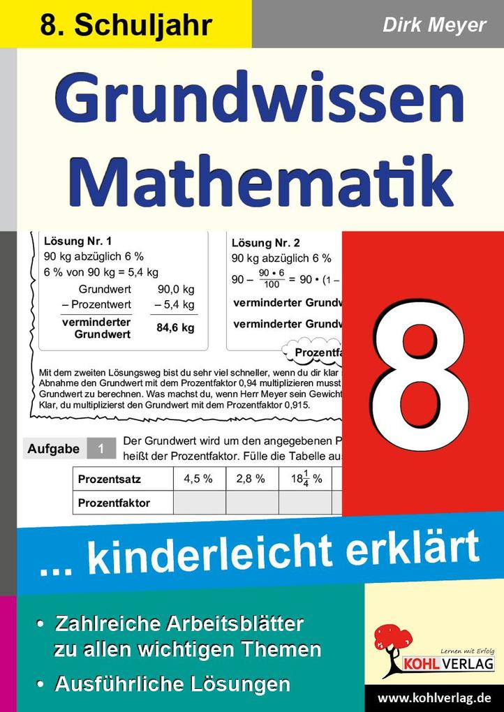 Grundwissen Mathematik / Klasse 8 - Dirk Meyer