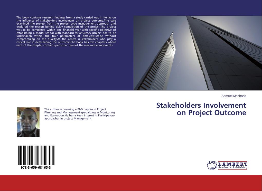 Stakeholders Involvement on Project Outcome als Buch von Samuel Macharia - Samuel Macharia