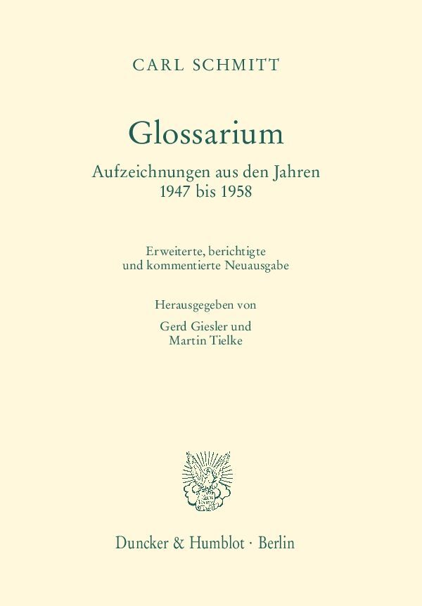 Duncker & Humblot Gmbh Glossarium. - Bild 4