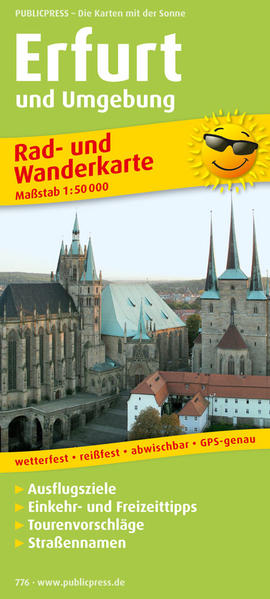 Rad- und Wanderkarte Erfurt und Umgebung 1:50 000