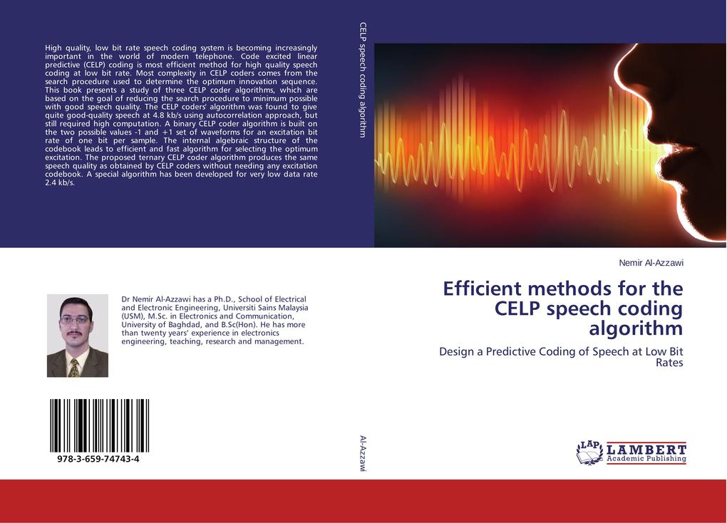 Efficient methods for the CELP speech coding algorithm