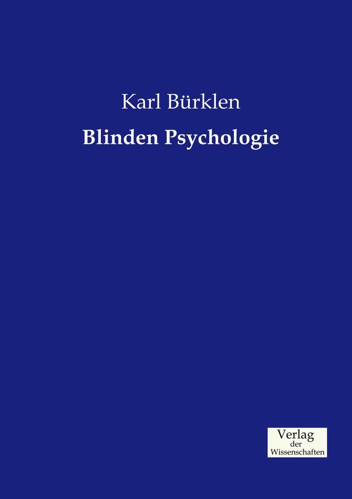 Blinden Psychologie