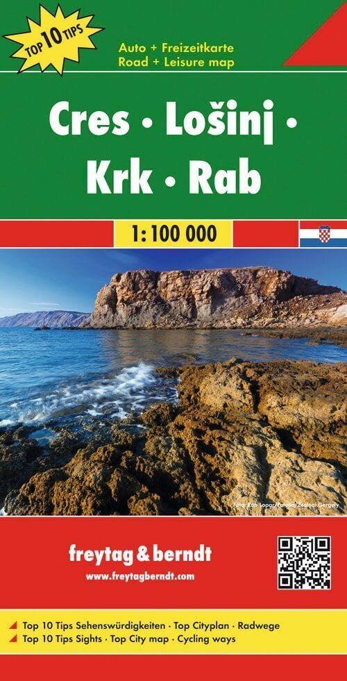 freytag & berndt Straßenkarte Cres - Loinj - Krk - Rab 1:100.000