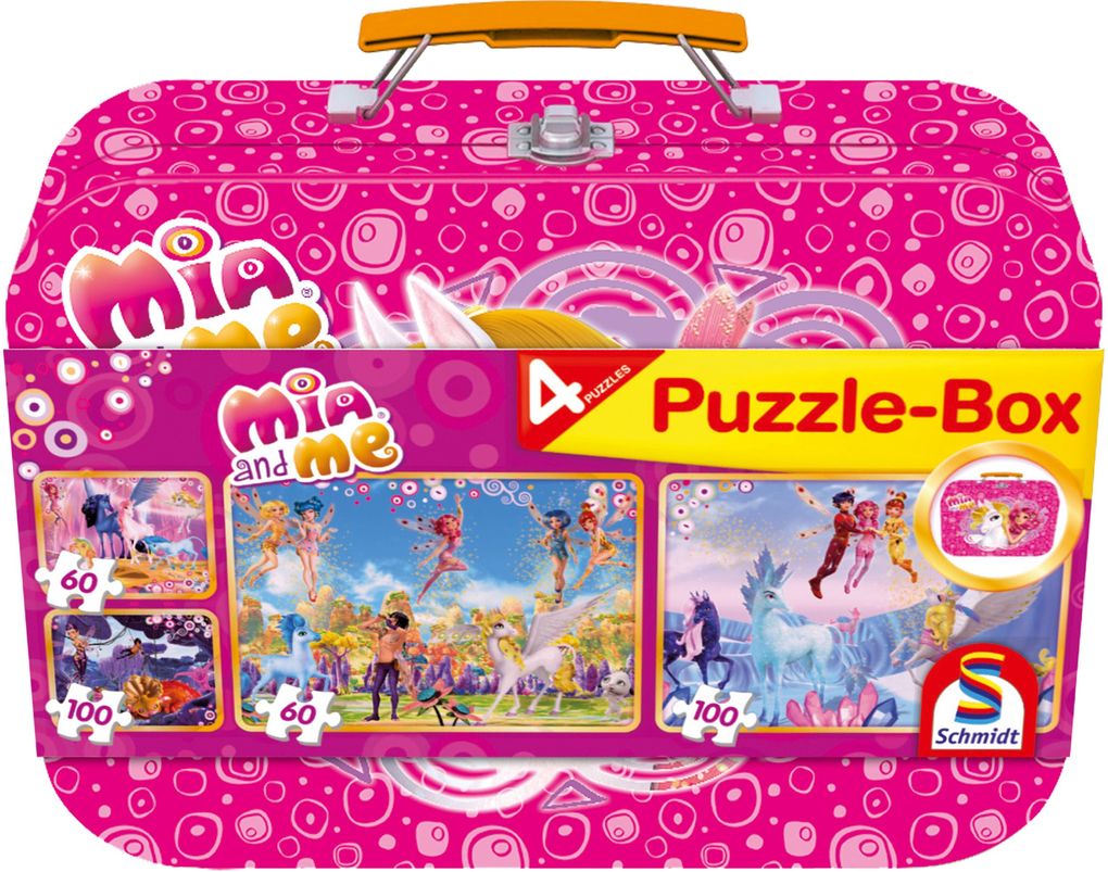Image of Mia & Me Puzzle-Box 2x60 2x100 Teile im Metallkoffer
