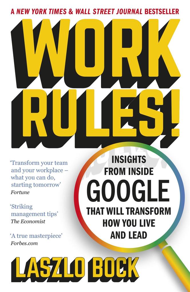 Work Rules! Insights from Inside Google by Laszlo Bock - Non Fiction - Paperback