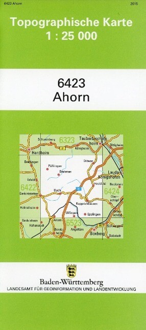 Topographische Karte Baden-Württemberg Ahorn