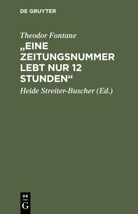 'Eine Zeitungsnummer lebt nur 12 Stunden'