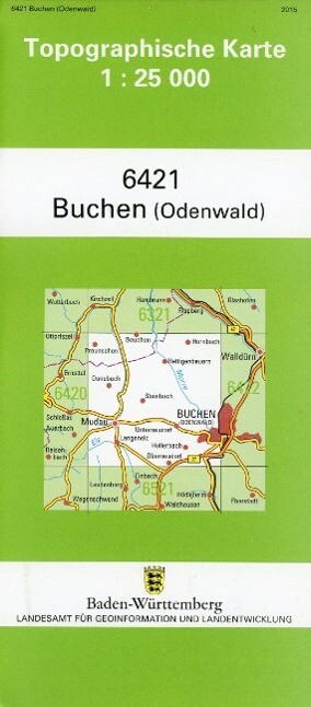 Topographische Karte Baden-Württemberg Buchen (Odenwald)