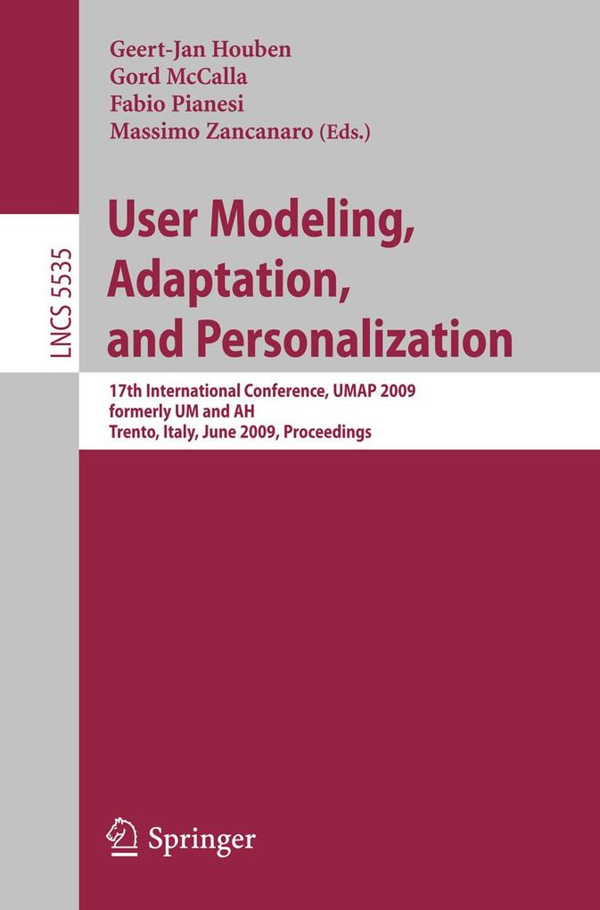 User Modeling Adaptation and Personalization