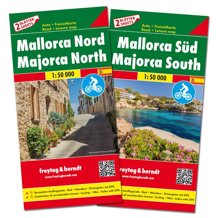 Mallorca Nord und Süd Set Autokarte 1:50.000