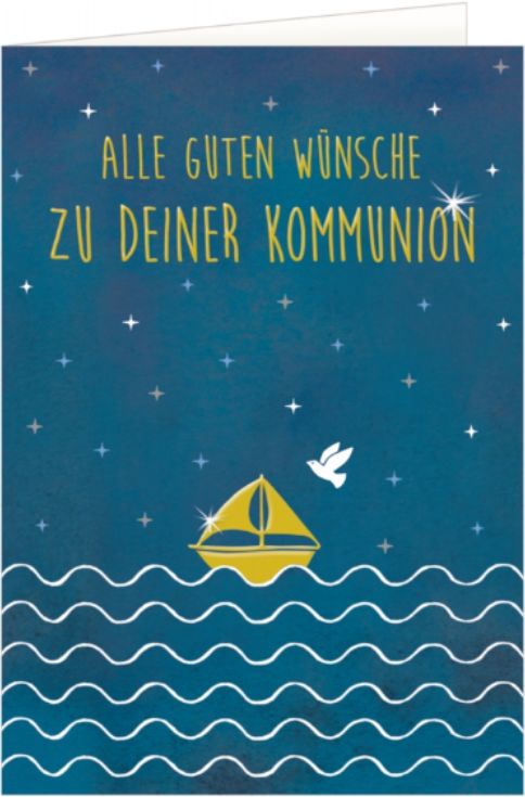 Image of Coppenrath Verlag - Grußkarte - Alle guten Wünsche zu deiner Kommunion