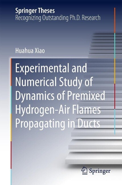 Experimental and Numerical Study of Dynamics of Premixed Hydrogen-Air Flames Propagating in Ducts