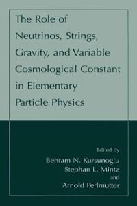 The Role of Neutrinos Strings Gravity and Variable Cosmological Constant in Elementary Particle Physics