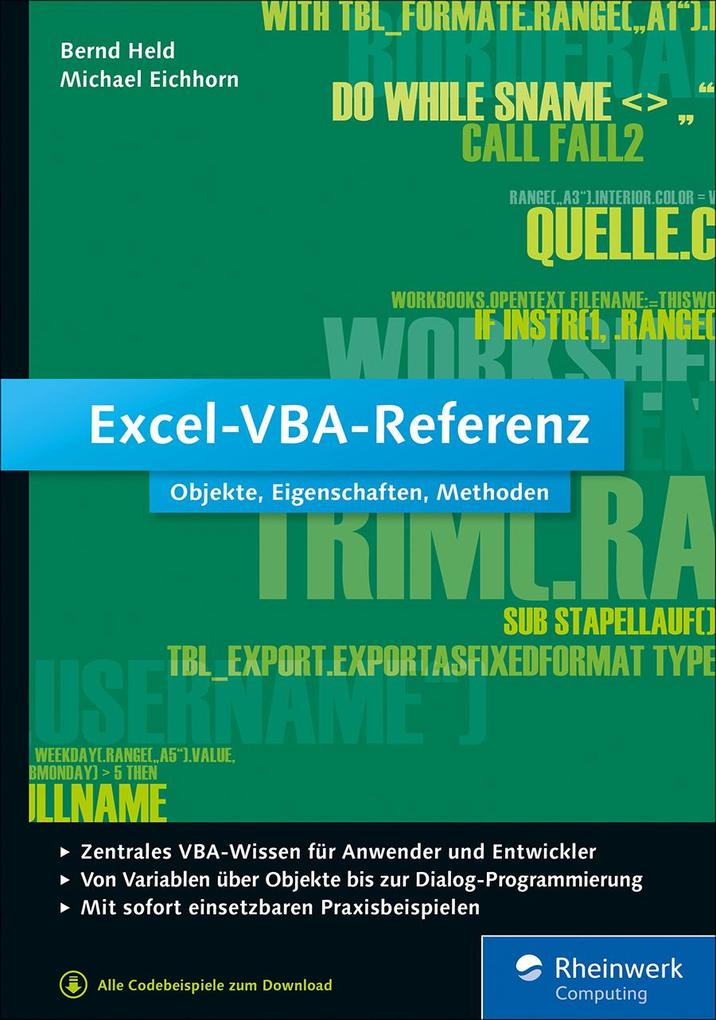 Excel Vba Referenz Ebook Bernd Held Michael Eichhorn