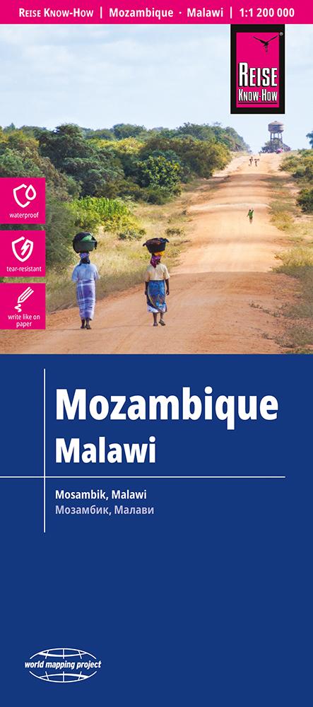 Reise Know-How Landkarte Mosambik Malawi (1:1.200.000)