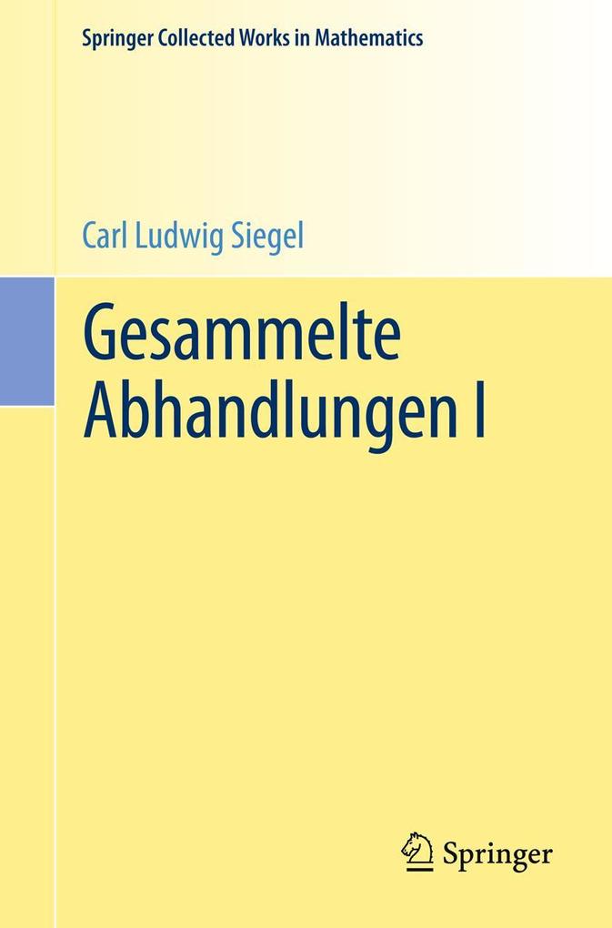 Gesammelte Abhandlungen I