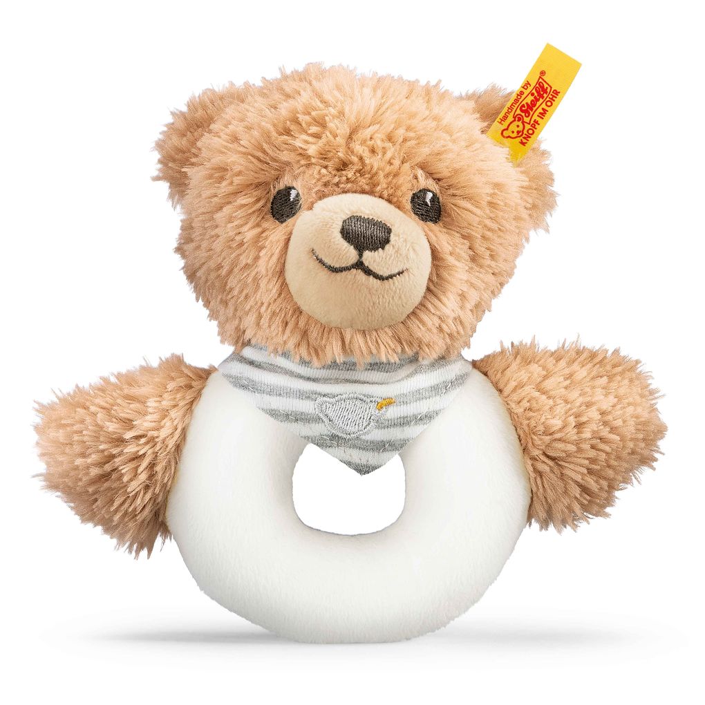 Steiff - Schlaf-gut-Bär Greifring grau 12cm