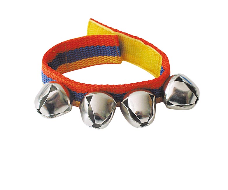 Goki 61996 - Schellenband für Arme und Beine mit 4 Glocken