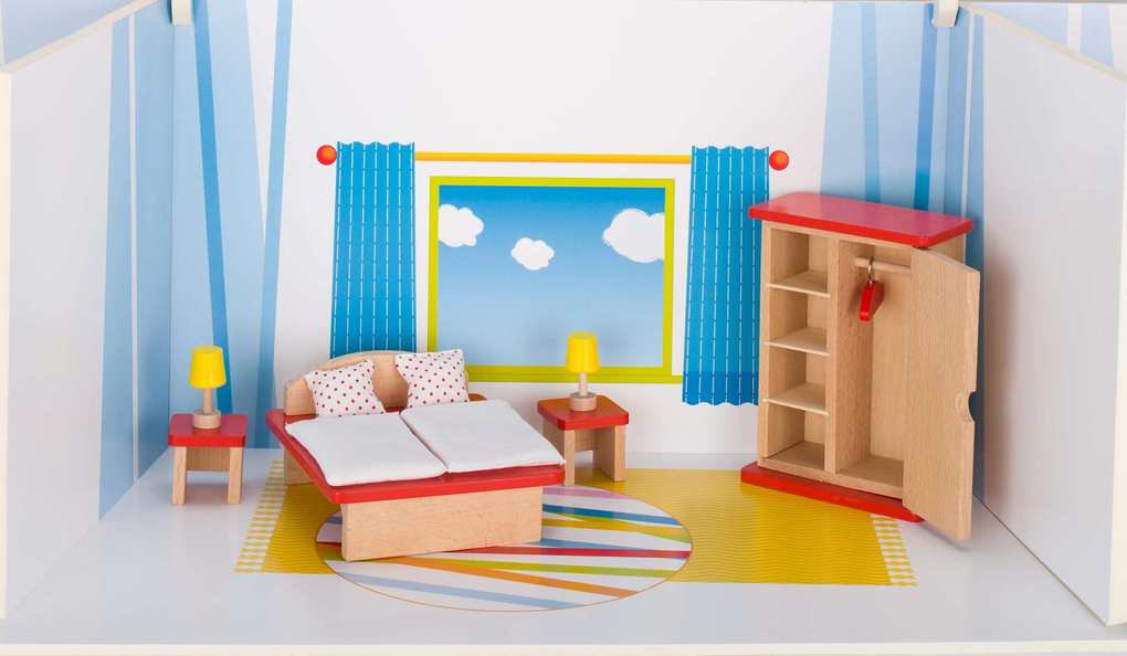 Goki 51715 - Puppenmöbel Schlafzimmer goki basic.