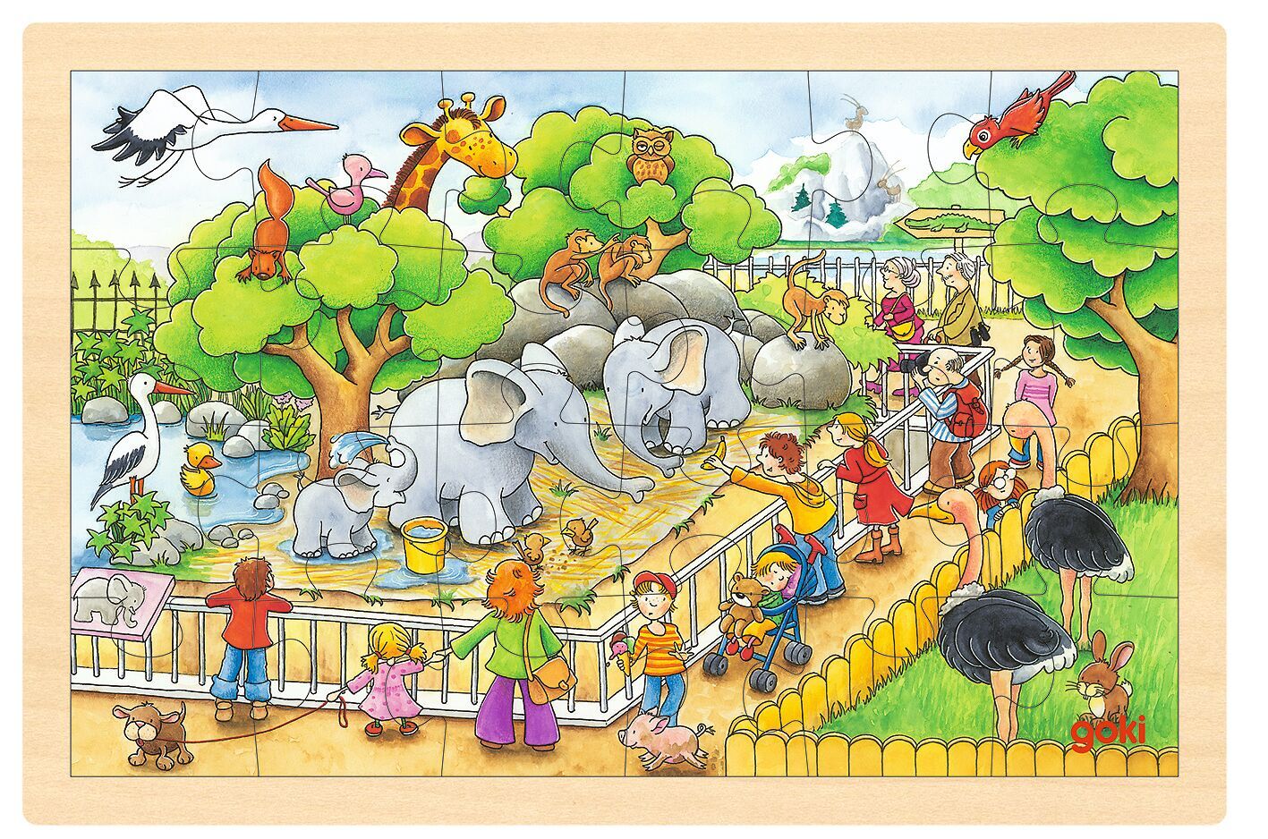 Einlegepuzzle Zoobesuch