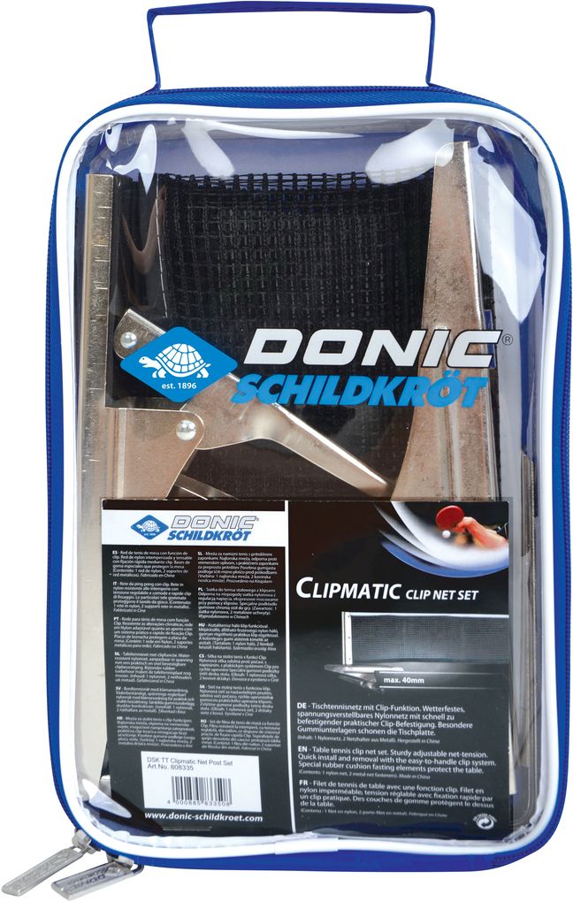 Donic-Schildkröt - Tischtennis Netzgarnitur Clipmatic