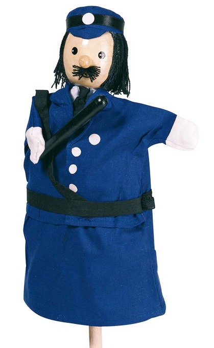 Goki 51994 - Handpuppe Polizist 27 cm