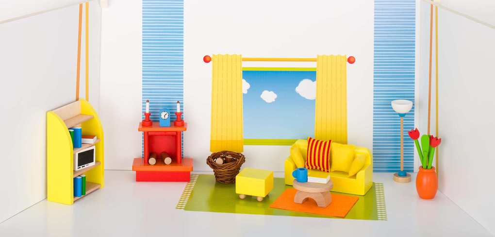 Image of Goki 51904 - Puppenmöbel Wohnzimmer