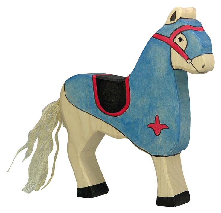 Turnierpferd blau