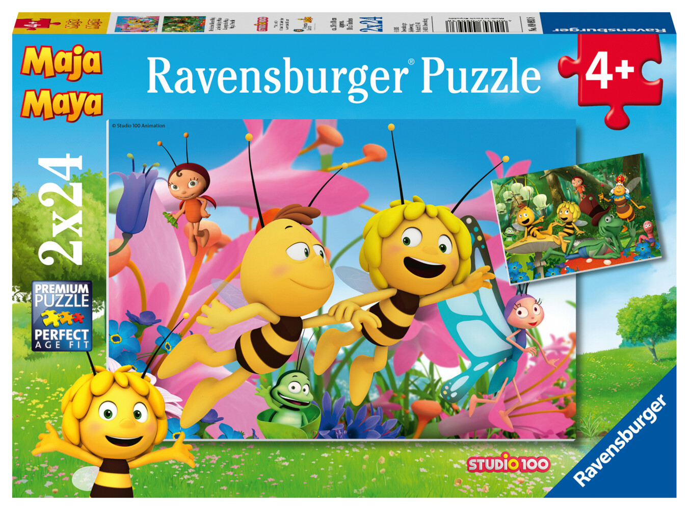 Image of 2er Set Puzzle, je 24 Teile, 26x18 cm, Die kleine Biene Maja
