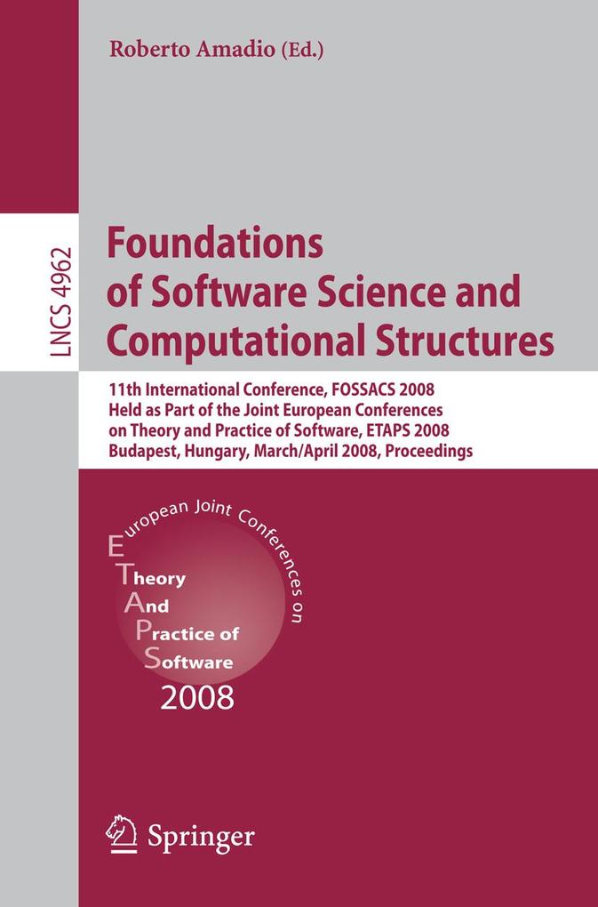 Foundations of Software Science and Computational Structures