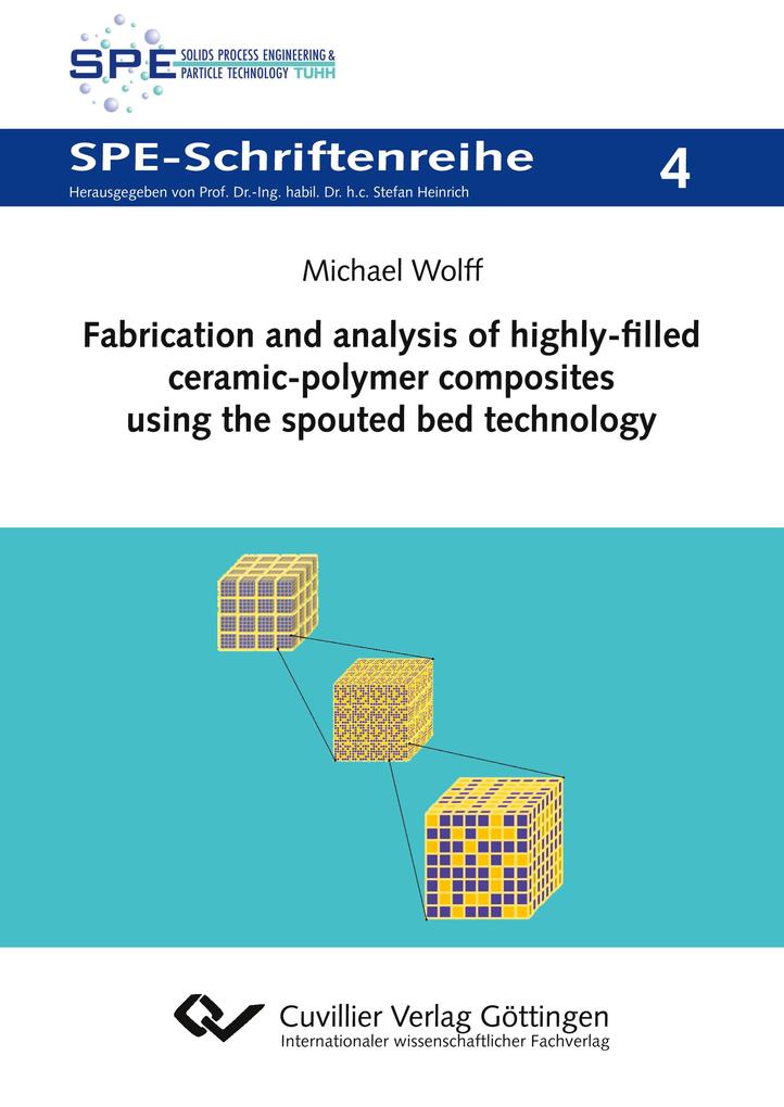 Fabrication and analysis of highly-filled ceramic-polymer composites using the spouted bed technology