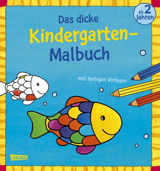 Image of Ausmalbilder Für Kita-Kinder: Das Dicke Kindergarten-Malbuch: Mit Farbigen Vorlagen Und Lustiger Fehlersuche, Gebunden