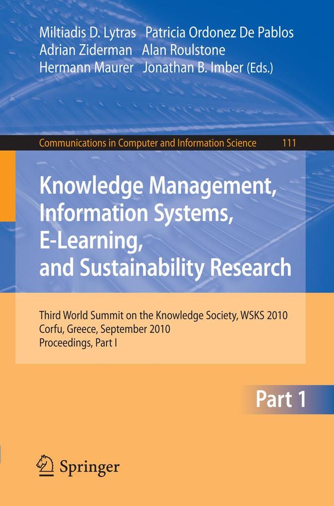 Knowledge Management Information Systems E-Learning and Sustainability Research