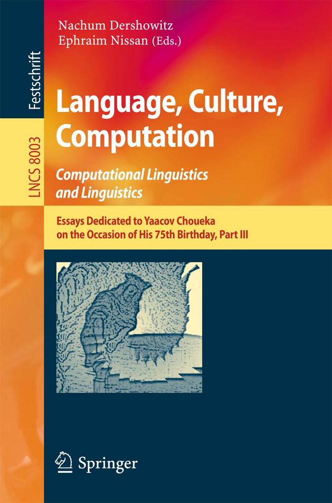 Language Culture Computation: Computational Linguistics and Linguistics
