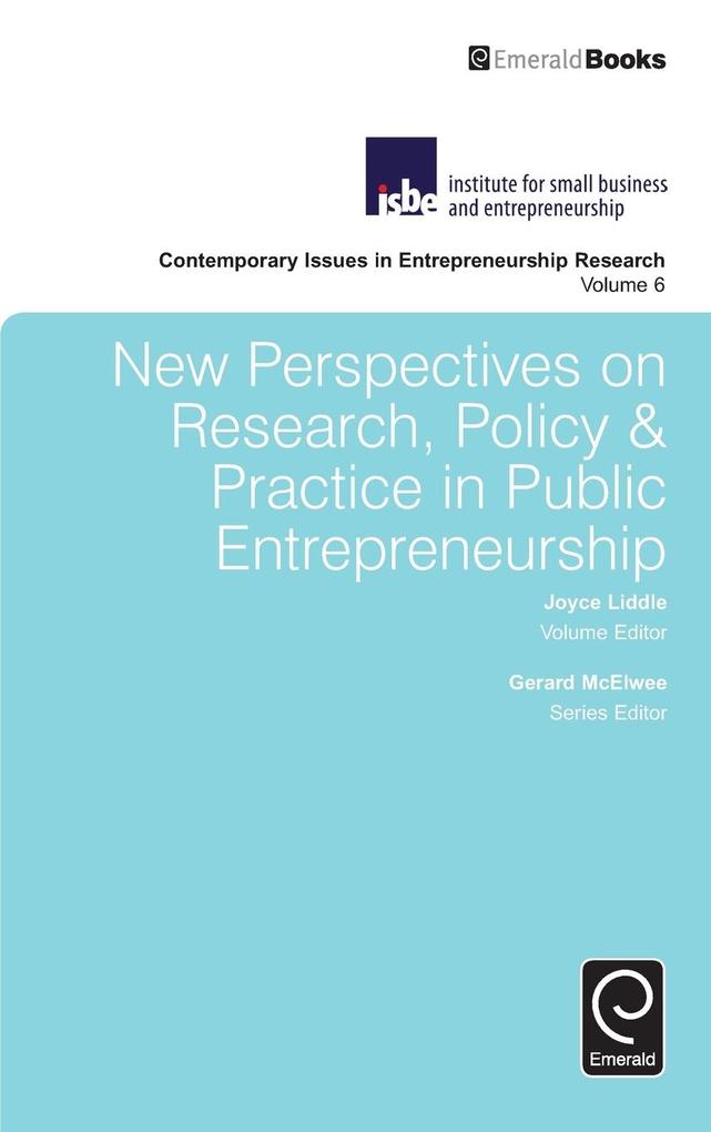 New Perspectives on Research Policy & Practice in Public Entrepreneurship