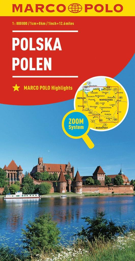 Mairdumont Marco Polo Länderkarte Polen 1, 800 000