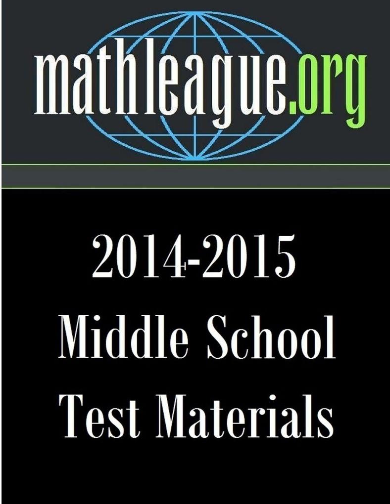 Middle School Test Materials 2014-2015