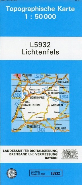 Topographische Karte Bayern Lichtenfels